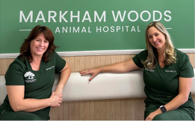 Dr. Dana Hunley and Dr. Marianne Janosco at Markham Woods Animal Hospital